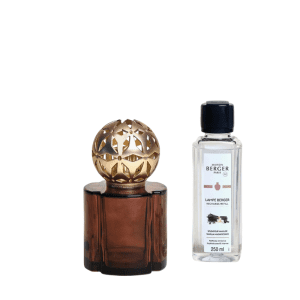 Cofanetto POMELIS cioccolato: lampada catalitica by Sylvie de France con bruciatore AIR PUR 3C e refill omaggio 250 ml