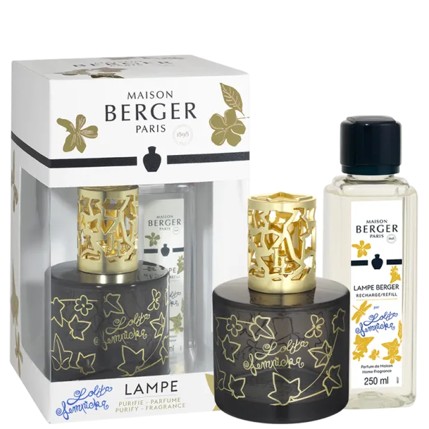 Pure Lolita Lempicka Black Berger Lamp – lampada catalitica nera con dettagli dorati