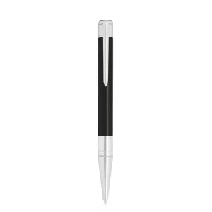 S.T. Dupont Initial penna a sfera lacca nera finiture argento