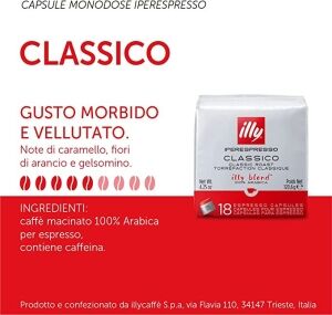 6 Confezioni da 18 Capsule Iperespresso Illy Tostato Classico - immagine 4