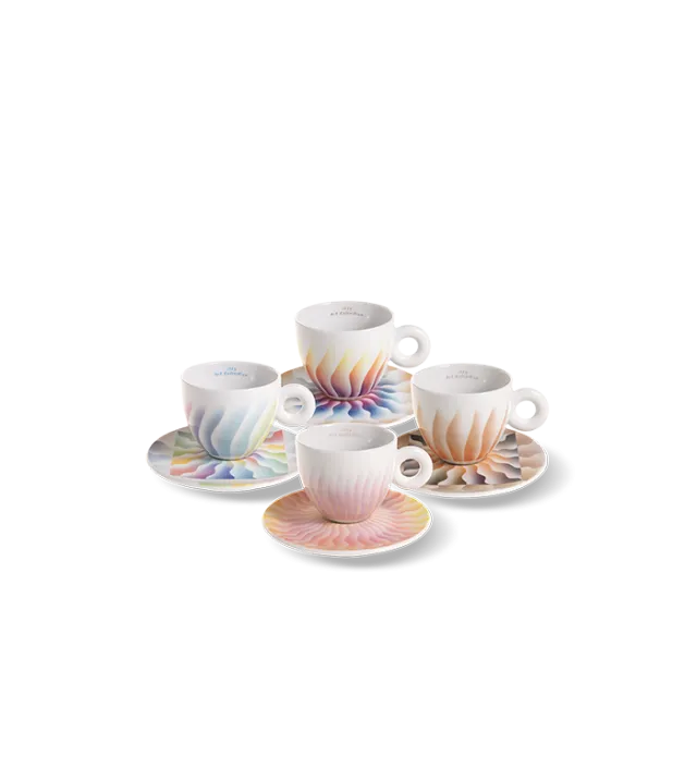 Set 4 tazze da cappuccino Illy Art Collection Judy Chicago