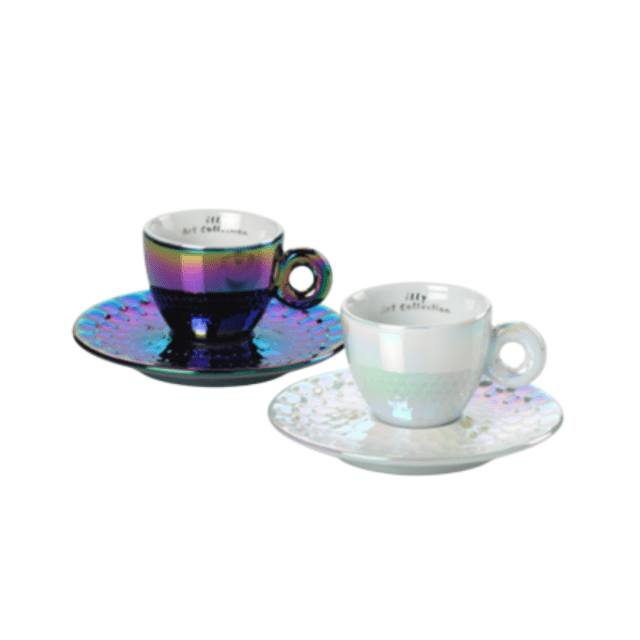 set di 2 tazze da cappuccino – illy art collection john armleder