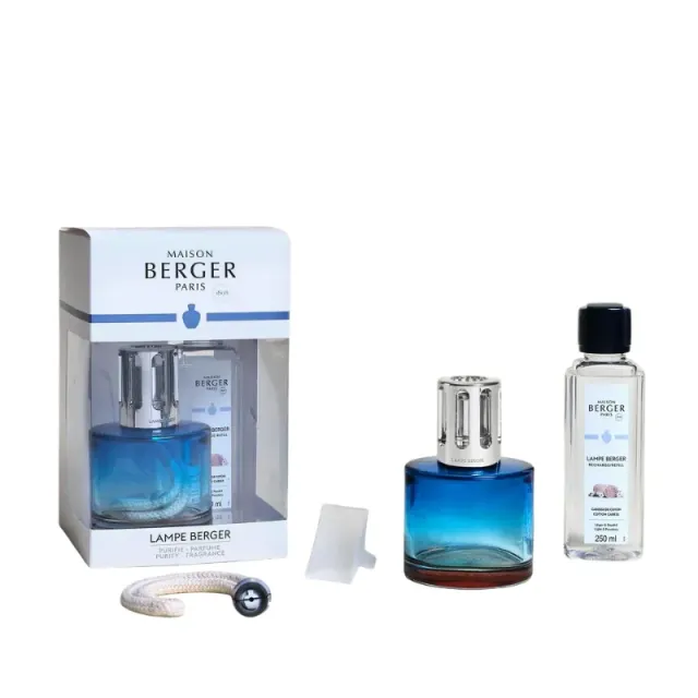 Lampe Berger – Cofanetto PURE Blue con omaggio 250 ml Caresse de Coton