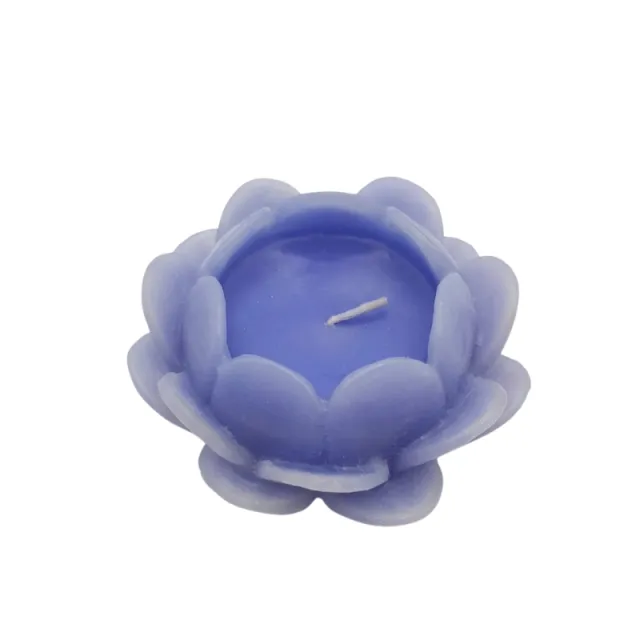 Candela Decorativa a Fiore Viola Point à la Ligne