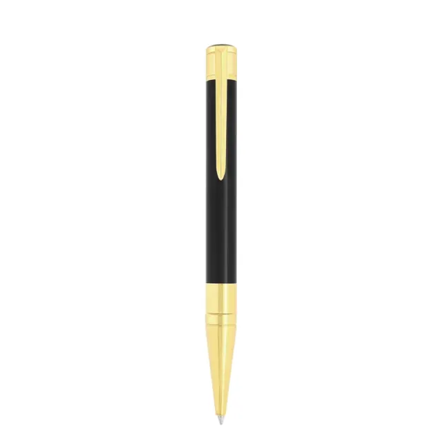 S.T. Dupont Initial penna a sfera lacca nera finiture oro