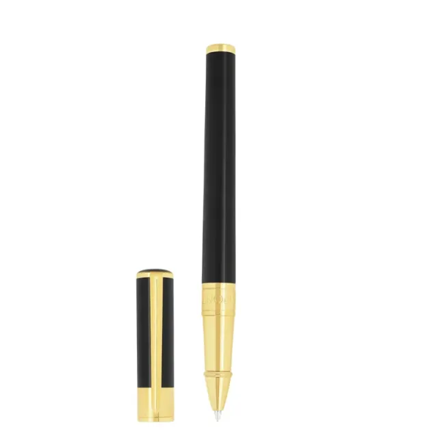 S.T. Dupont Initial penna roller lacca nera finiture oro