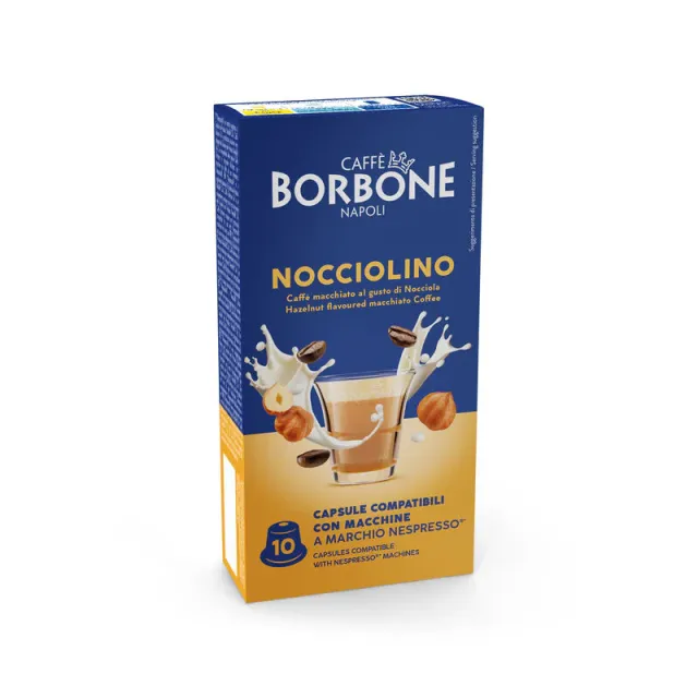Caffè Borbone Nocciolino bevanda solubile gusto nocciola 10 capsule compatibili Nespresso