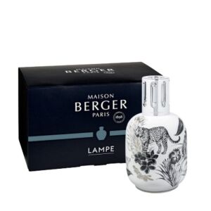 Lampe Berger Jungle porcellana bianca con motivo animalier dorato – lampada catalitica 722 ml