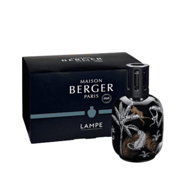 Lampe Berger Jungle porcellana bianca con motivo animalier dorato – lampada catalitica 722 ml