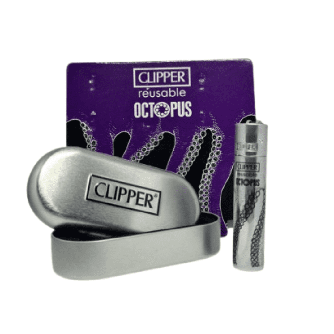clipper metal octopus 2 con confezione in metallo