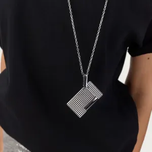 S.T. Dupont Collana Accendino Testa di Diamante Argento - immagine 6