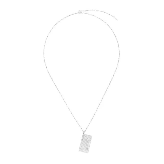 S.T. Dupont Collana Accendino Testa di Diamante Argento