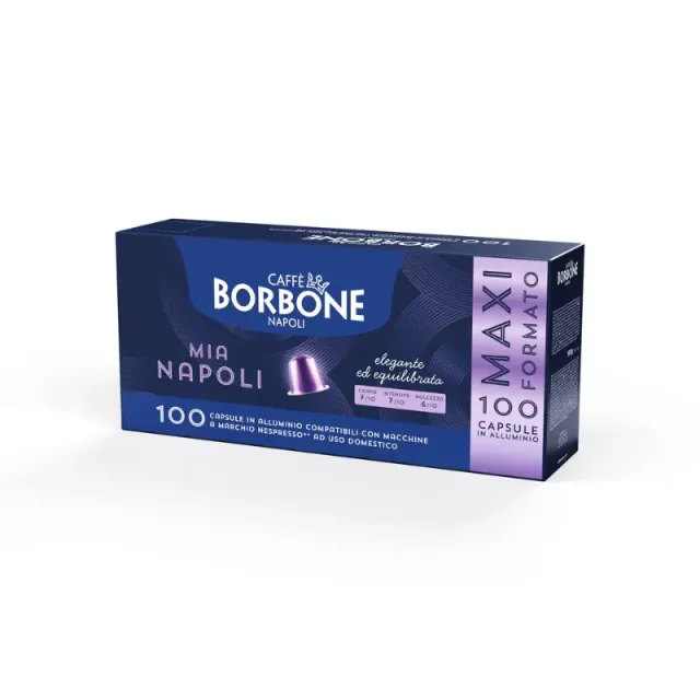 Caffè Borbone Mia Napoli 100 capsule alluminio compatibili Nespresso