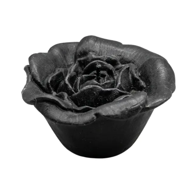 Candela decorativa rosa nera Point À La Ligne con rotture laterali