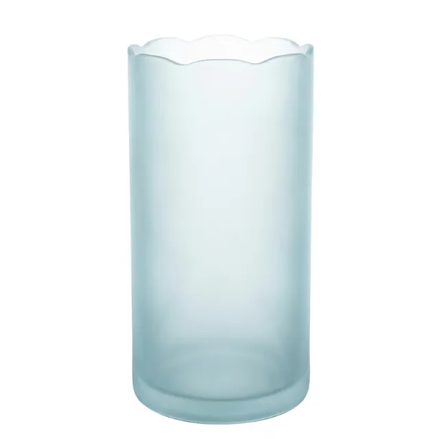 Vaso in vetro satinato Yankee Candle con bordo ondulato