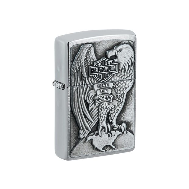 Zippo® Harley-Davidson® – 2024: accendino antivento e ricaricabile, corpo in metallo, Made in USA. Confezione regalo ufficiale.