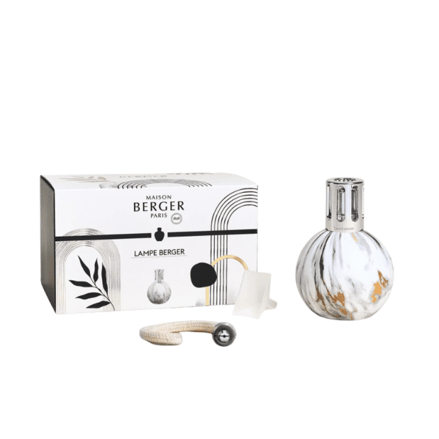 Lampe Berger Marbrure Blanc – lampada catalitica sferica nero marmorizzato