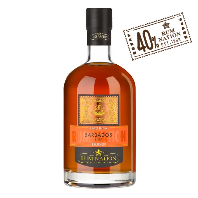 Rum Nation Barbados 8 yrs Limited Edition bottiglia