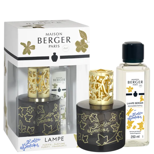 Pure Lolita Lempicka Black Berger Lamp – lampada catalitica nera con dettagli dorati