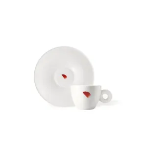 Tazzine espresso illy Lee Ufan – porcellana decorata con gesto pittorico minimalista